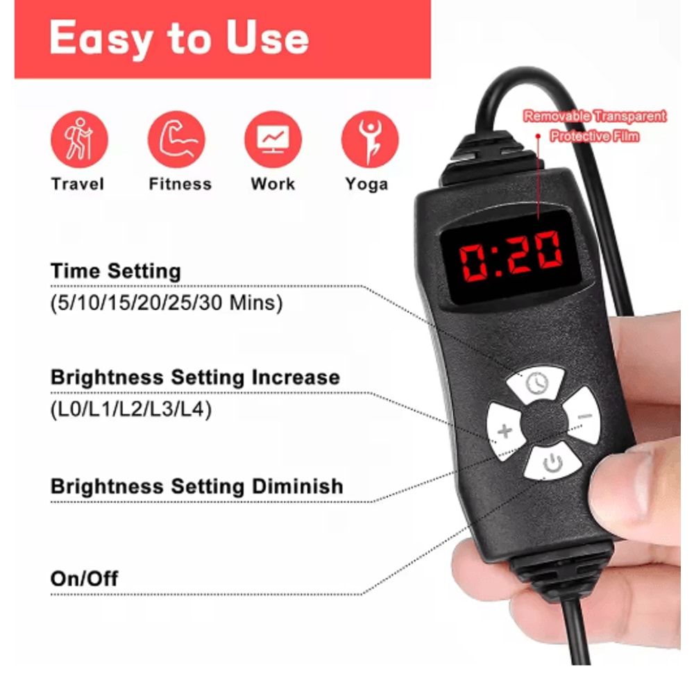 Red Infrared LED Light Therapy Belt With Heat For Face Waist Full Body 13