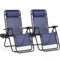 JHK Zero Gravity Portable Recliner Chair Set With Cup Holder Adjustable Pillow 2Pack 3