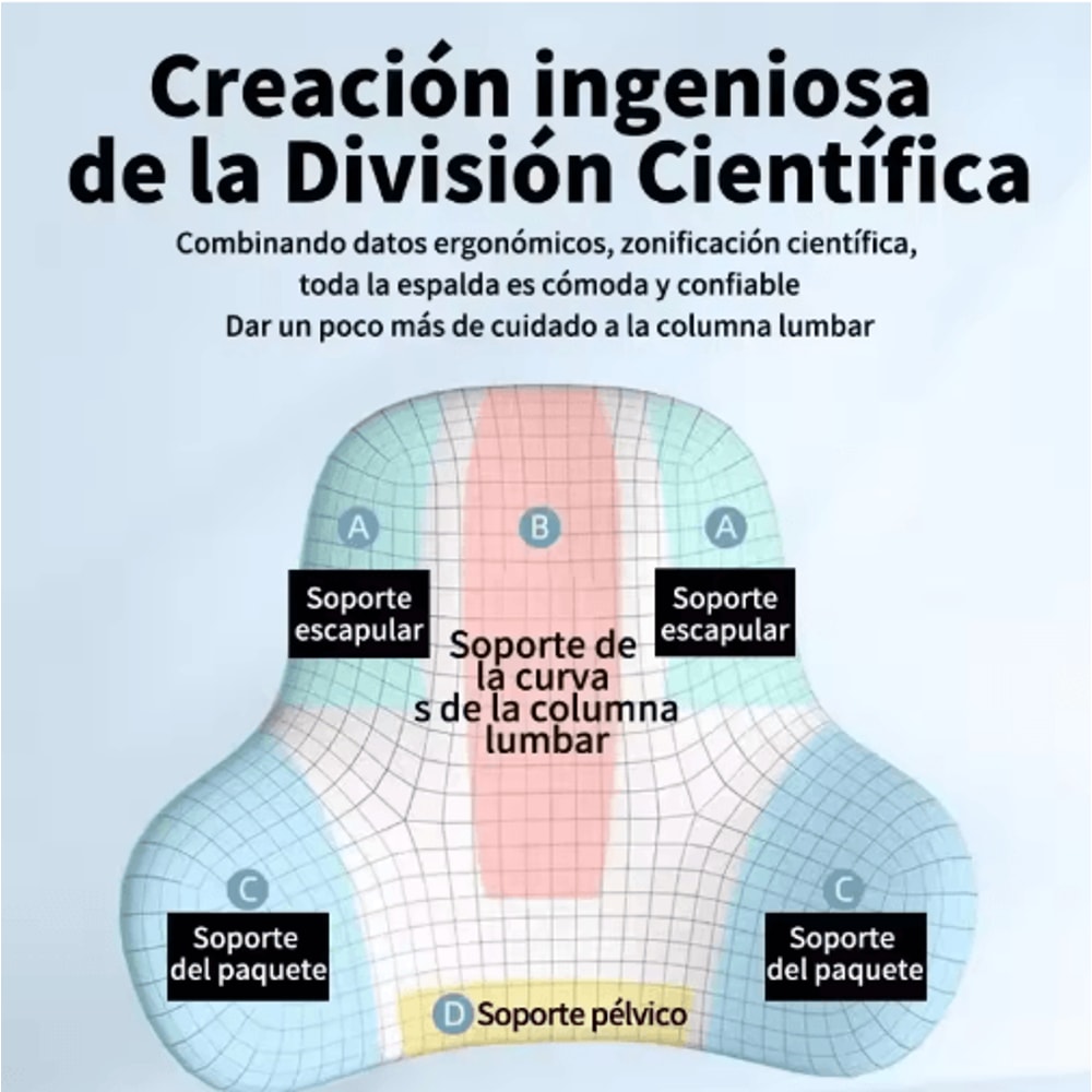 Memory Foam Lumbar Back Cushion For Car Office Gaming Chairs 9