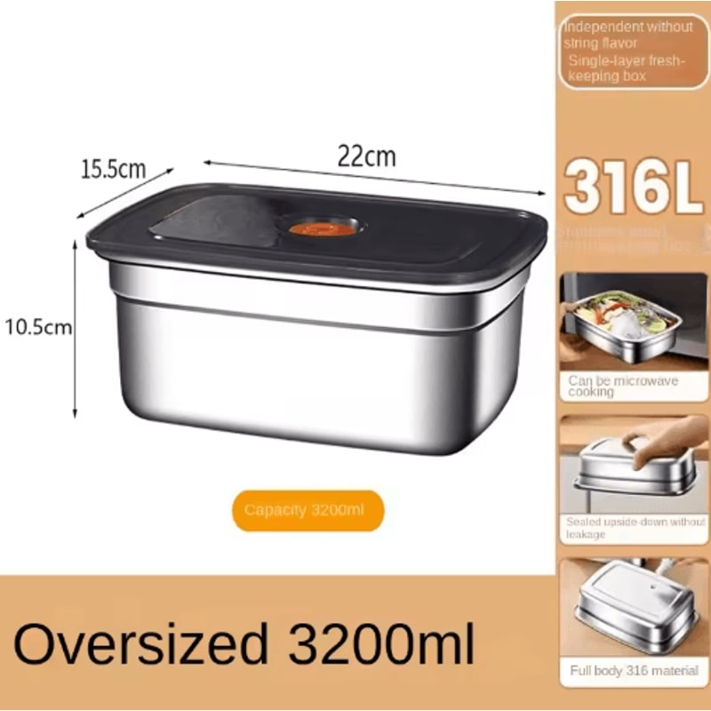 304 Stainless Steel LeakProof Bento Lunch Box For Storage Travel 2
