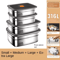 304 Stainless Steel LeakProof Bento Lunch Box For Storage Travel 4
