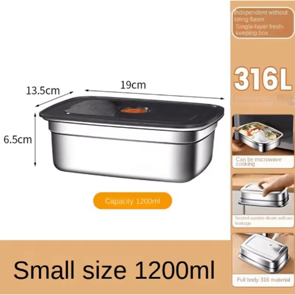 304 Stainless Steel LeakProof Bento Lunch Box For Storage Travel 5