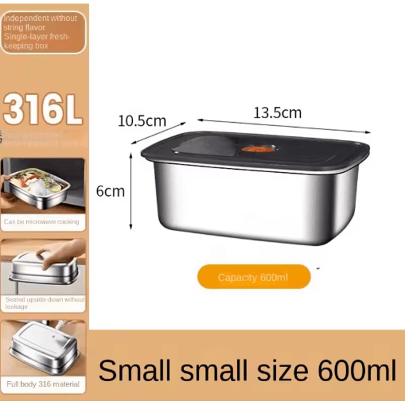 304 Stainless Steel LeakProof Bento Lunch Box For Storage Travel 6