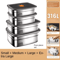 304 Stainless Steel LeakProof Bento Lunch Box For Storage Travel 8