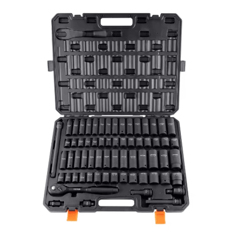 SucceBuy 12 Drive Impact Socket Set 6Point CrV Alloy Steel 0