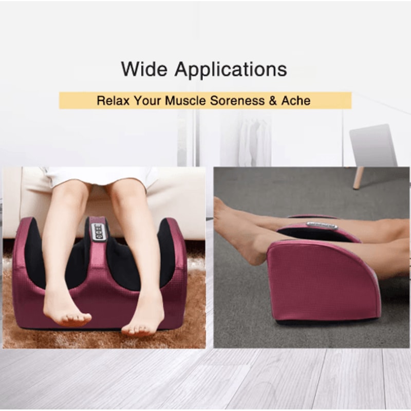 Electric Foot Massager With Heat Air Compression Shiatsu Kneading 7