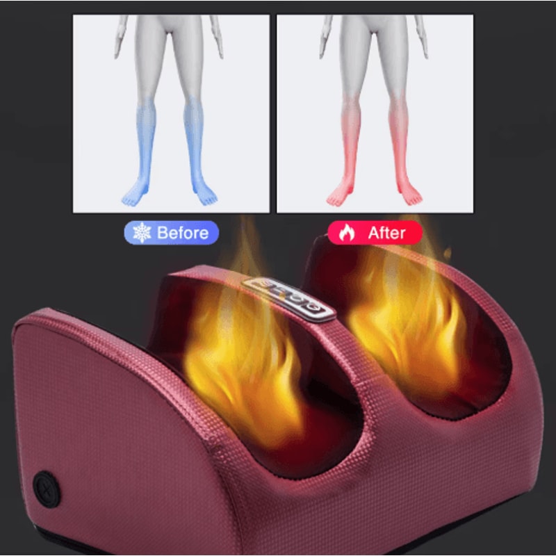 Electric Foot Massager With Heat Air Compression Shiatsu Kneading 8