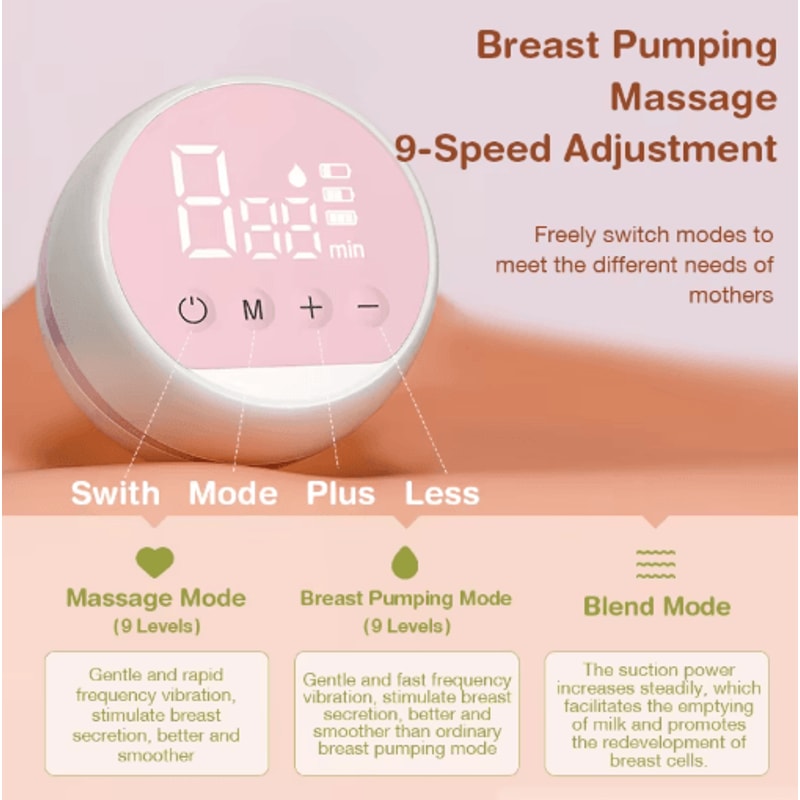 Electric Wearable Breast Pump With Intelligent High Suction 5