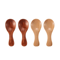 Mini Wooden Spice Coffee Spoons Set 4Piece Short Handle 1