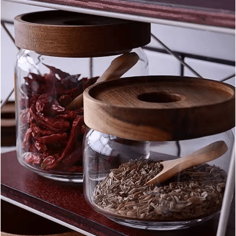 Mini Wooden Spice Coffee Spoons Set 4Piece Short Handle 4