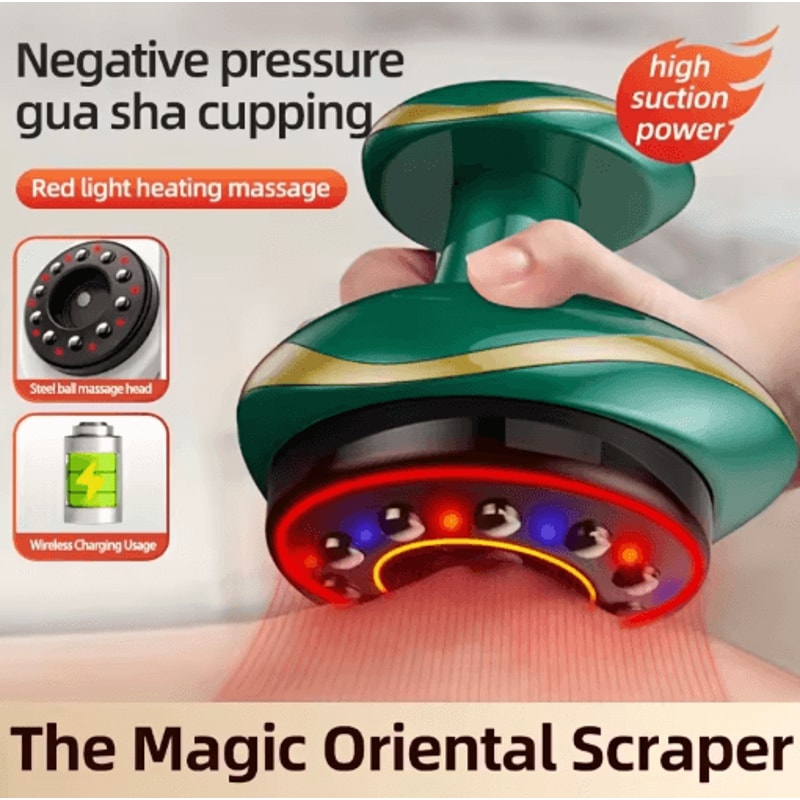 Electric Meridian Massage Brush For Body Dredging Cupping Scraping 0