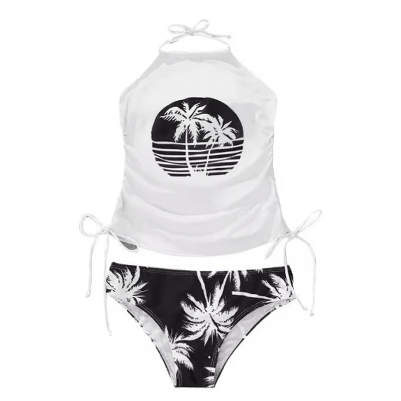 Contrast Mesh OnePiece Swimsuit With VNeck HighCut Design 5