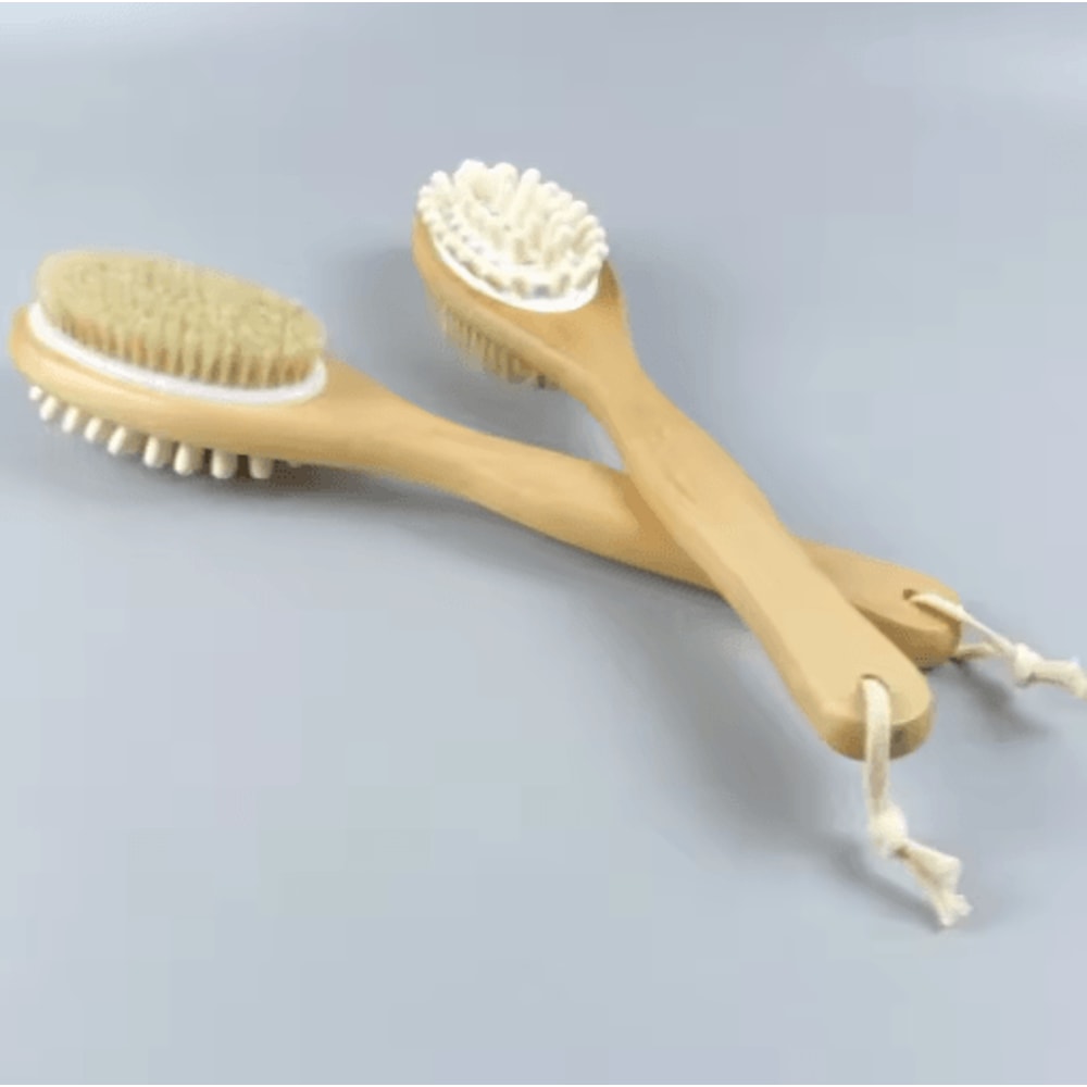 2in1 Dry Skin Body Massage Brush With Natural Bristles 1