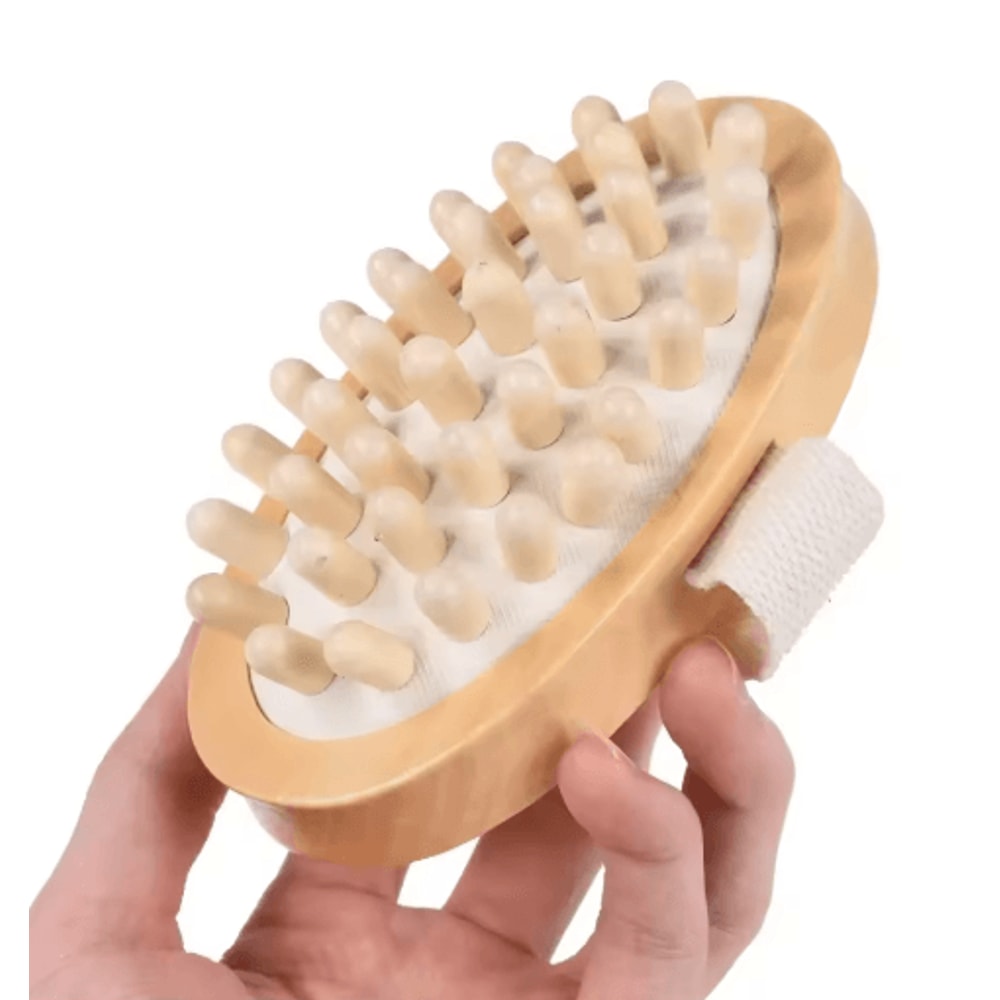 2in1 Dry Skin Body Massage Brush With Natural Bristles 4