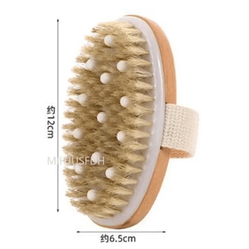 2in1 Dry Skin Body Massage Brush With Natural Bristles 11