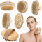 2in1 Dry Skin Body Massage Brush With Natural Bristles 0