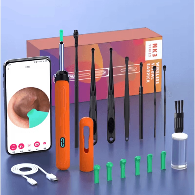 NK3 Pro Ear Cleaner With Camera HD Visual Otoscope Ear Cleaning Set 10