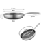 LMETJMA Stainless Steel Honeycomb Nonstick Frying Pan With Lid 3