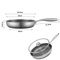 LMETJMA Stainless Steel Honeycomb Nonstick Frying Pan With Lid 4