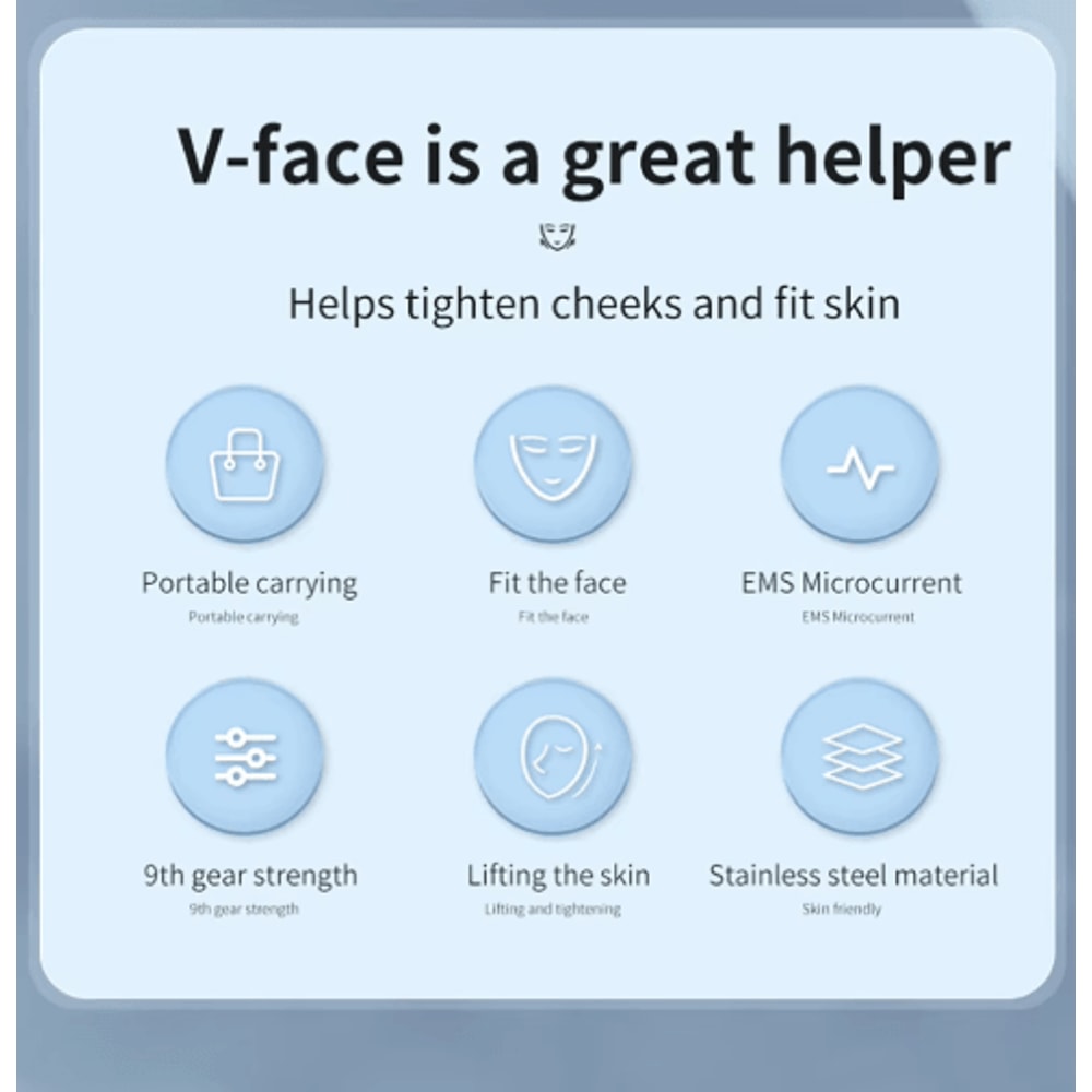EMS Facial Lifting Massager With Microcurrent For Firming VFace Care 3