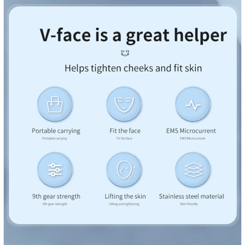 EMS Facial Lifting Massager With Microcurrent For Firming VFace Care 3