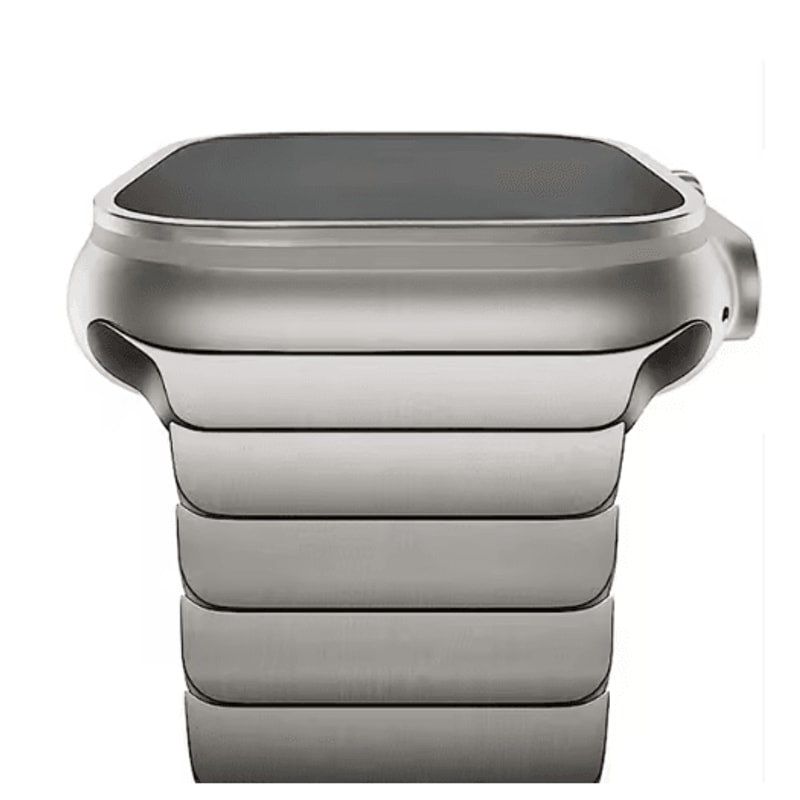 Titanium Color Stainless Steel Band For Apple Watch Ultra And Series 1