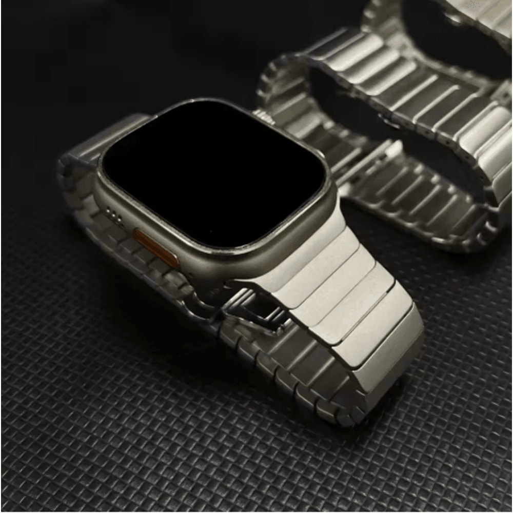 Titanium Color Stainless Steel Band For Apple Watch Ultra And Series 10