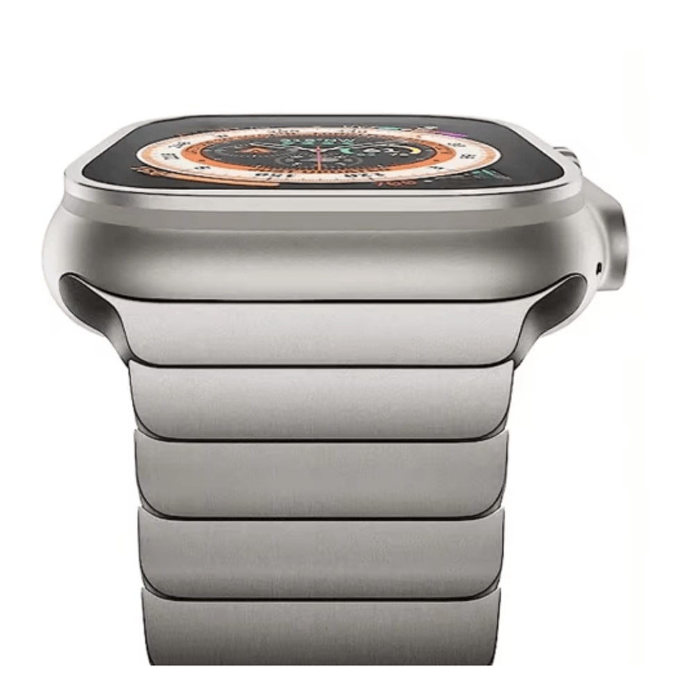 Titanium Color Stainless Steel Band For Apple Watch Ultra And Series 12