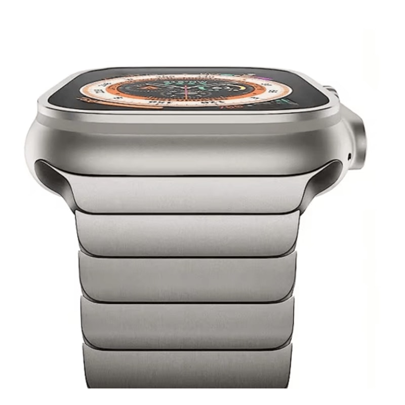 Titanium Color Stainless Steel Band For Apple Watch Ultra And Series 12