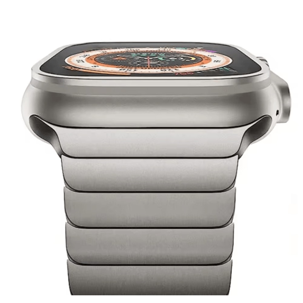 Titanium Color Stainless Steel Band For Apple Watch Ultra And Series 14