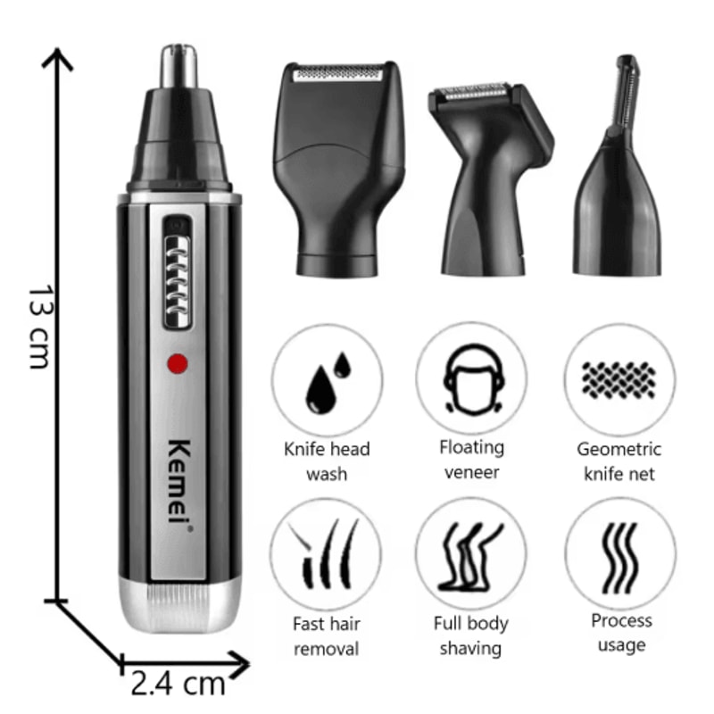 4 N 1 Rechargeable Nose And Beard Trimmer For Men 5
