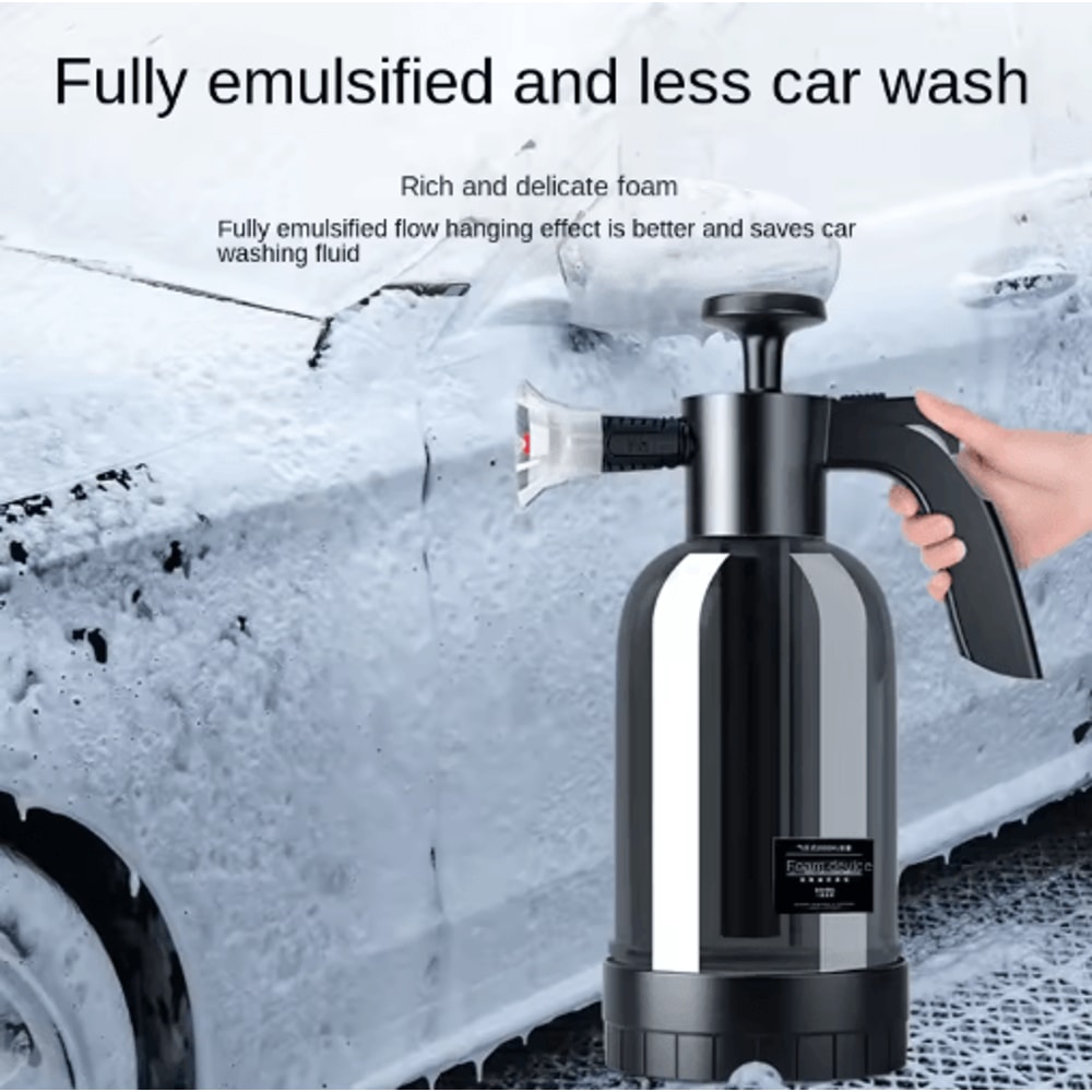 2L Hand Pump Foam Sprayer With Adjustable Nozzles For Car And Window Cleaning 5