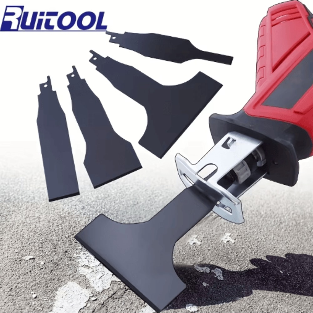 HeavyDuty Reciprocating Saw Scraper Blade Set 4Piece Steel Removal Kit 0
