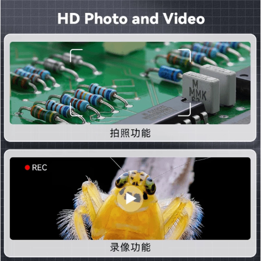 500X Digital Microscope With 20Inch Screen 1080P USB Microscope For Precision Work 6