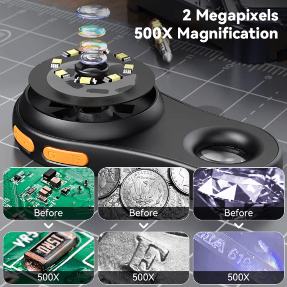 500X Digital Microscope With 20Inch Screen 1080P USB Microscope For Precision Work 7