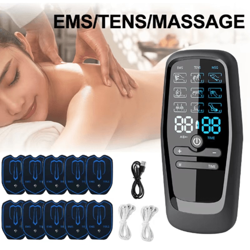 Digital TENS Muscle Stimulator Electrotherapy Massage Device For FullBody Relief 0