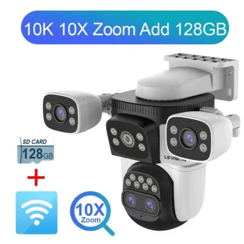 LS VISION 20MP 10X Zoom TripleScreen WiFi Outdoor PTZ Security Camera 2