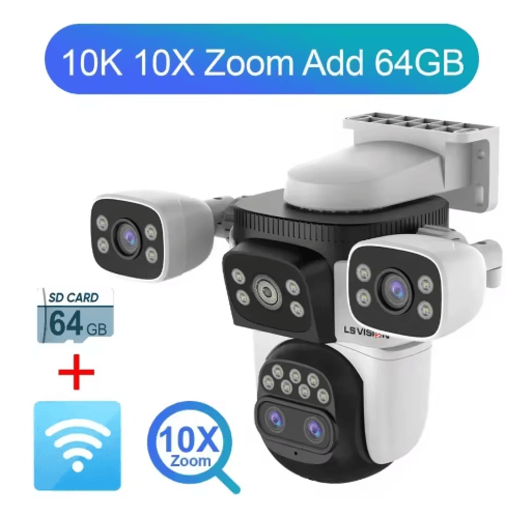 LS VISION 20MP 10X Zoom TripleScreen WiFi Outdoor PTZ Security Camera 3