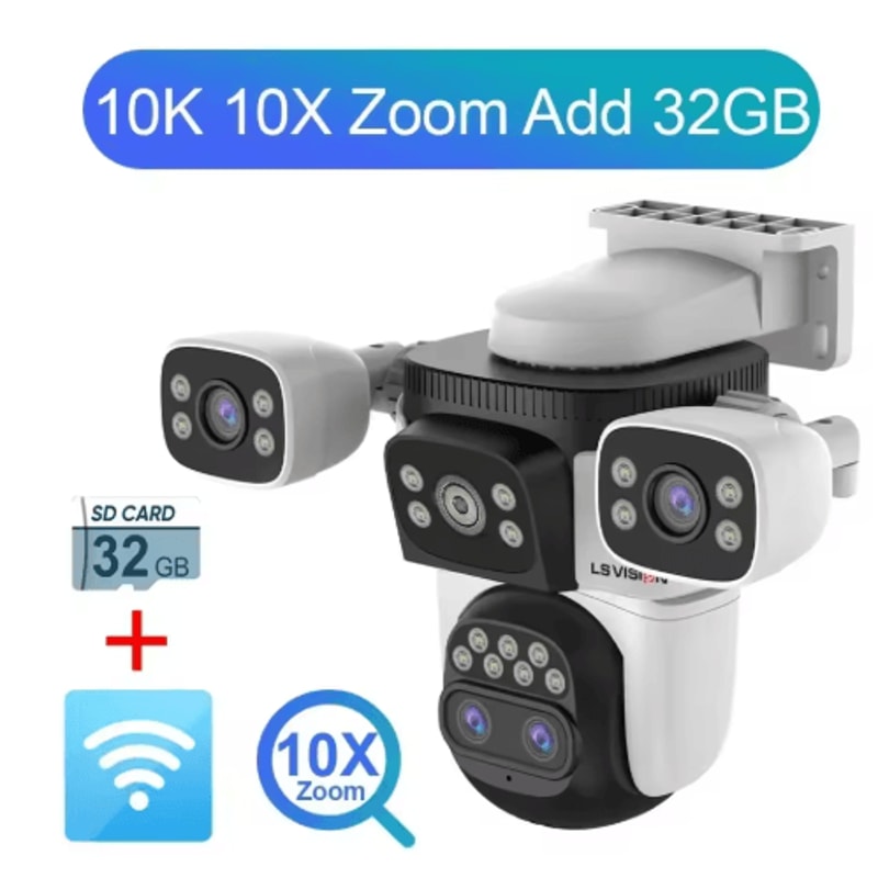 LS VISION 20MP 10X Zoom TripleScreen WiFi Outdoor PTZ Security Camera 4