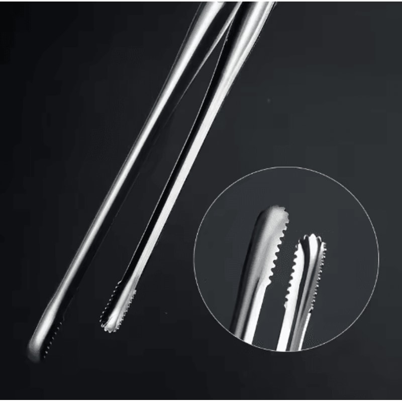 Stainless Steel BBQ Grill Tongs NonSlip Food Clip For Cooking Entertaining 4