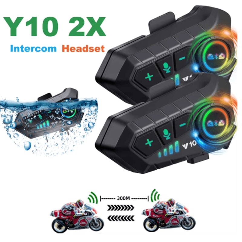 Kebidumei YP10 2X Bluetooth 53 Motorcycle Helmet Intercom Headset 9