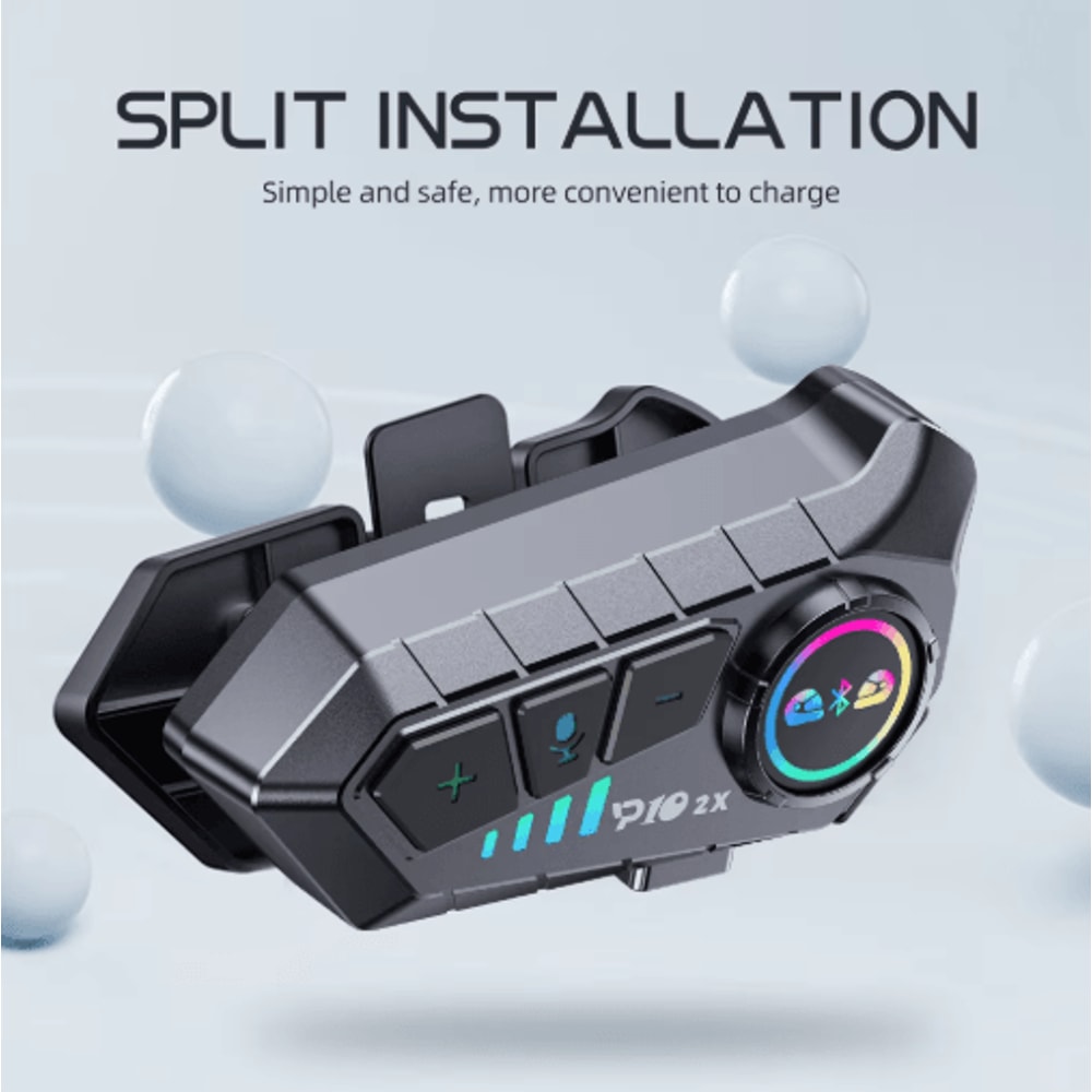 Kebidumei YP10 2X Bluetooth 53 Motorcycle Helmet Intercom Headset 0