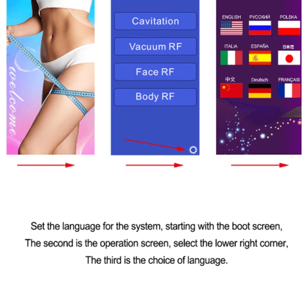 4in1 Ultrasonic Cavitation Facial Care Device For Skin Tightening Lifting 6