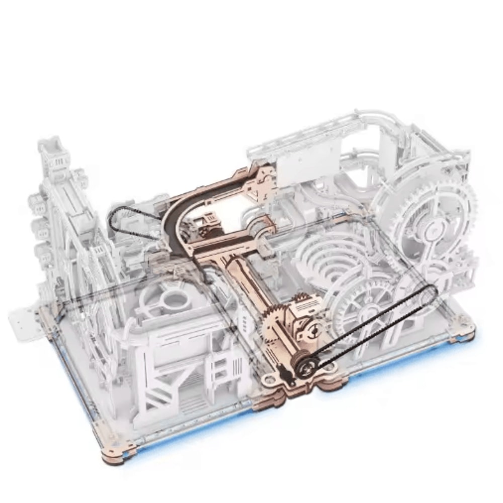 Robotime ROKR Electric Marble Spaceport 3D Wooden Puzzle Model Kit 3