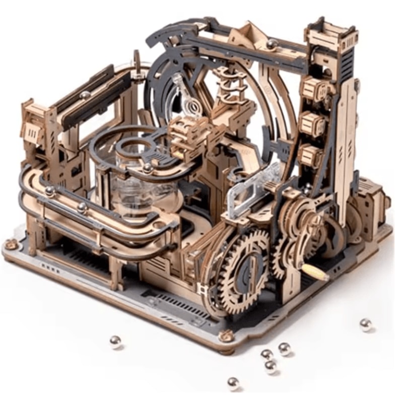Robotime ROKR Electric Marble Spaceport 3D Wooden Puzzle Model Kit 8