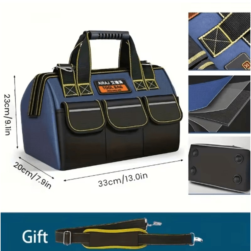 AIRAJ HeavyDuty Multifunctional Tool Bag Waterproof 1680D Oxford Storage Organizer 3