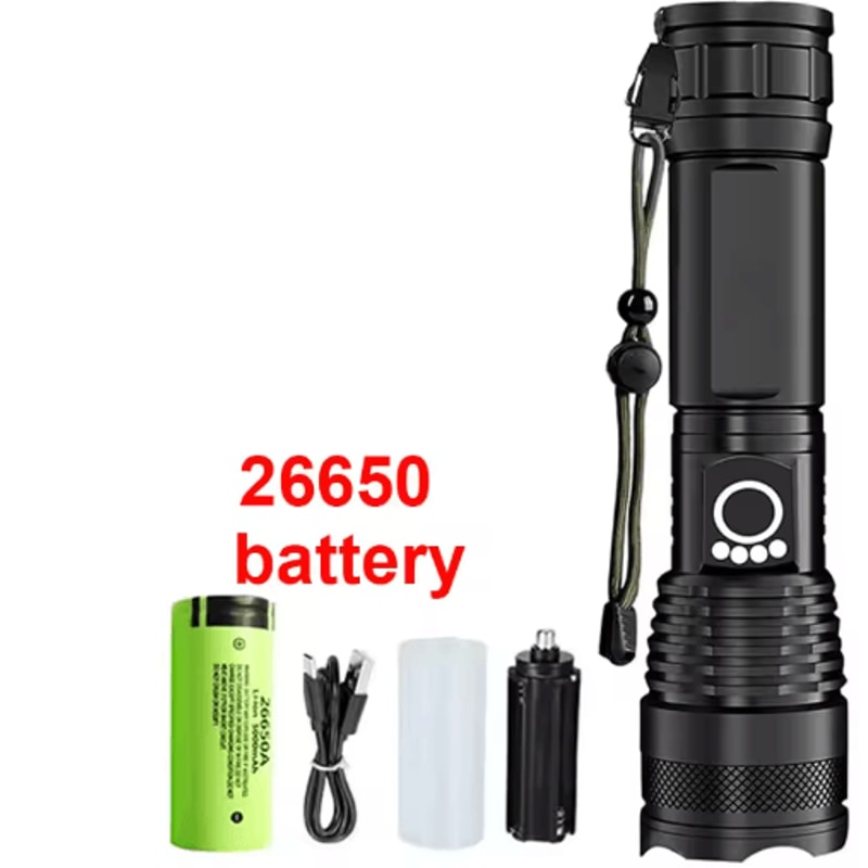 HighPower Rechargeable LED Tactical Flashlight Aluminum Zoom Torch For Outdoor Camping 3