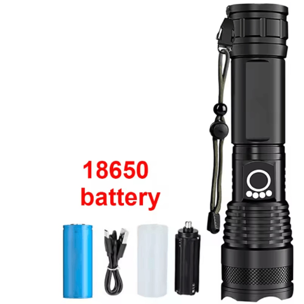 HighPower Rechargeable LED Tactical Flashlight Aluminum Zoom Torch For Outdoor Camping 4
