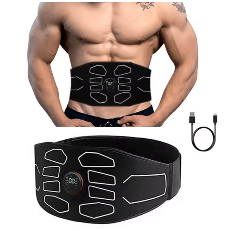 EMS Waist Abdominal Trainer Belt Muscle Stimulator Slimming Fitness Device 0