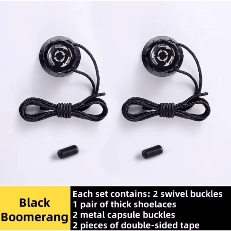 Automatic NoTie Shoelaces With Swivel Buckle EasyInstall Elastic Laces For Sneakers 2